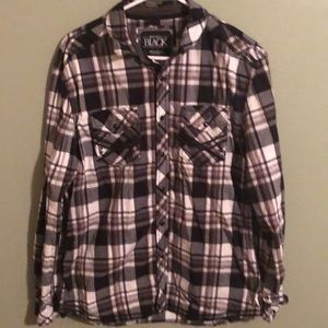 Plaid Snap Down